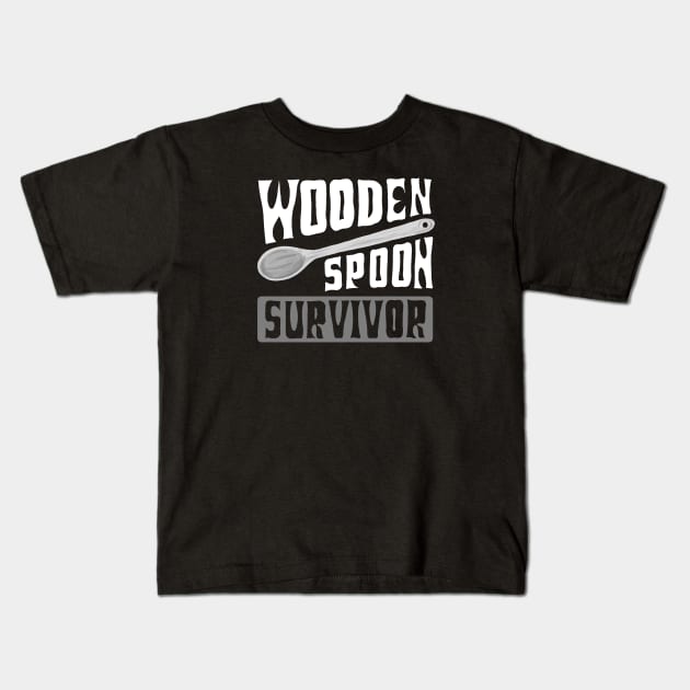 WOODEN SPOON WHITE Kids T-Shirt by AMOS_STUDIO